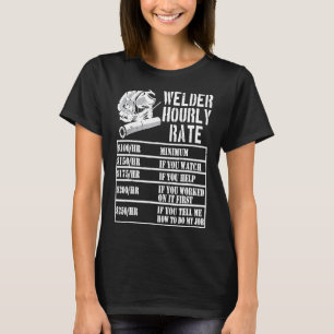 Rolig svetsare timlön svetsning diagram för män t shirt