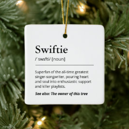 Rolig Swiftie-definition Nordiskt Träd Holiday Julgransprydnad Keramik