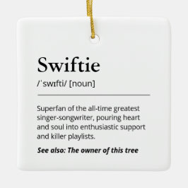 Rolig Swiftie-definition Nordiskt Träd Holiday Julgransprydnad Keramik