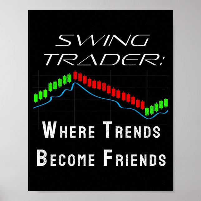 Rolig Swing Trader som handlar med aktiemarknaden  Poster (Framsidan)