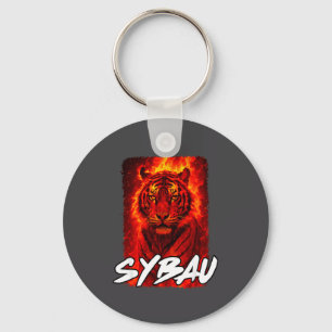 Rolig Sybau Ironisk Tiger Meme Sigma Hjärnrot Cita Nyckelring
