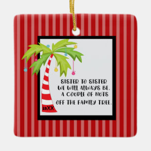 Rolig syster till systerjulprydnaden julgransprydnad keramik