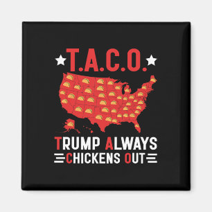 Rolig T.a.c.o Trump Always Chickens Out Taco Usa M Magnet