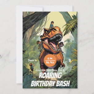 Rolig T-Rex-åkning, Gå med på Dinosaurieäventyret! Inbjudningar
