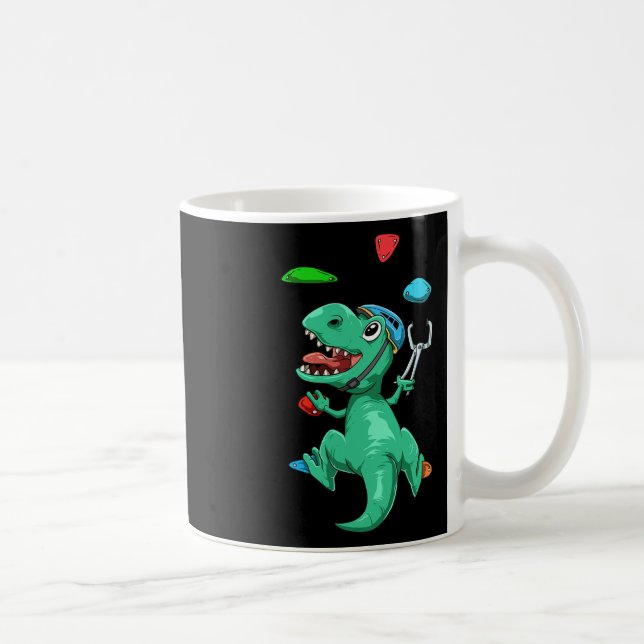 Rolig T-rex Bouldering Och Klätterpresent  Kaffemugg (Höger)