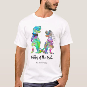 Rolig T-Rex Dinosaur Far till Bruden T Shirt