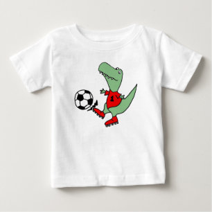 Rolig T-rex Dinosaur som leker fotboll Tee