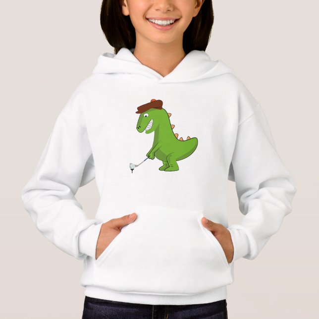 Rolig T-Rex-dinosaur som spelar golf T Shirt (Framsida)