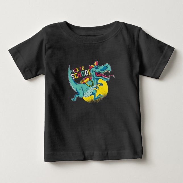 Rolig T-Rex Dinosaur Tillbaka till Skolan T Shirt (Framsida)