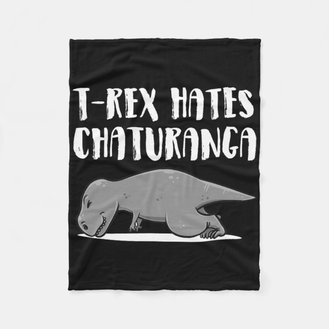 Rolig T-rex Dinosaur Yoga Kläder Perfekt Present  Fleecefilt (Framsidan)
