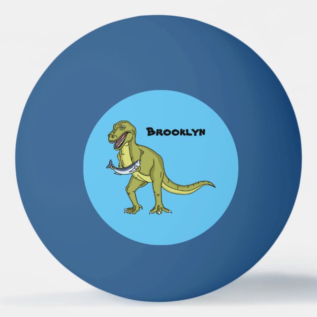 Rolig T rex dinosaurillustration  Pingisboll (Framsidan)