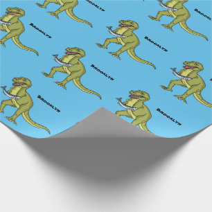 Rolig T rex dinosaurillustration Presentpapper