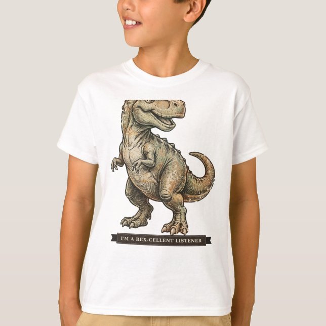 Rolig T-Rex för barn T Shirt (Framsida)