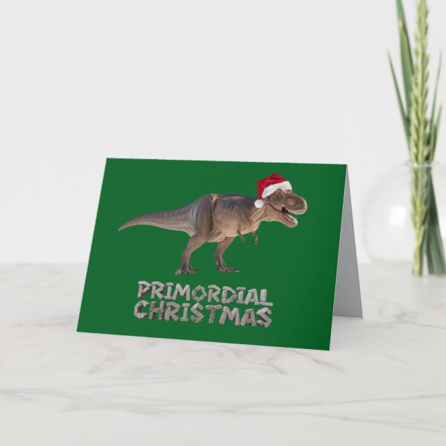 Rolig T-Rex jul  Kort (Framsida)
