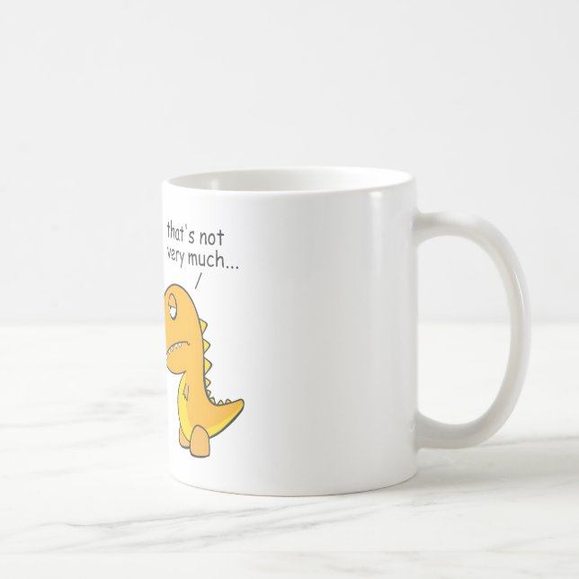 rolig-T-Rex-lite-ärmar-tecknad Kaffemugg (Höger)