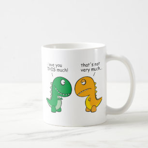 rolig-T-Rex-lite-ärmar-tecknad Kaffemugg