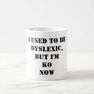Rolig t-shirt-design för dyslexi kaffemugg