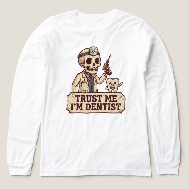 Rolig T-Shirt Design, Tandläkarhumor Grafik (Design framsida)