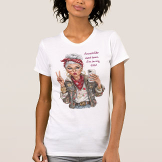 Rolig t-shirt för äldre kvinnor, personlig