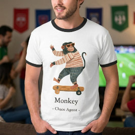 Rolig T-Shirt för Apfamiljens Fotbollssemester