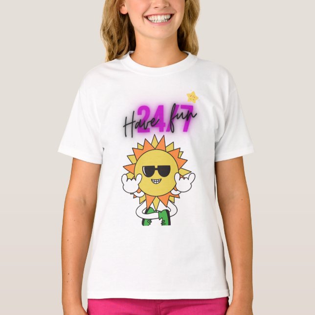 Rolig T-Shirt för barn (Framsida)