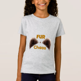 Rolig T-shirt för barn med husdjur - Fur & Chaos