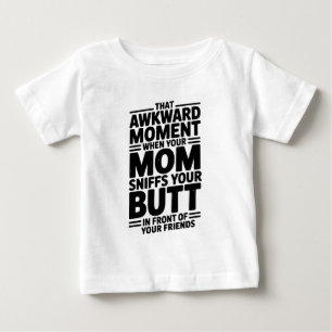Rolig T-Shirt för Bebisar med Texten 'Mamma Snusar