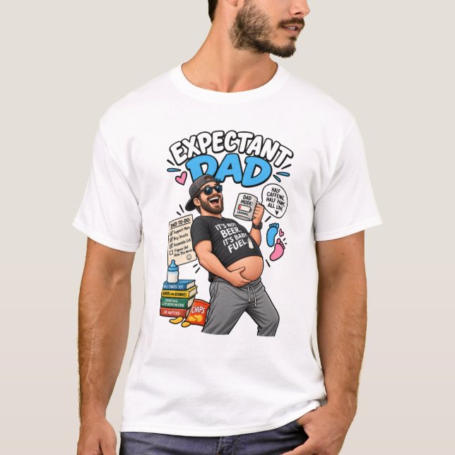 Rolig T-Shirt för Blivande Pappa (Framsida)
