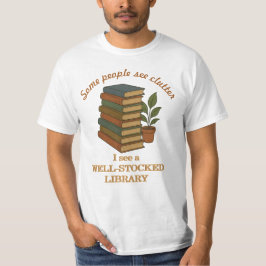 Rolig t-shirt för bokälskare