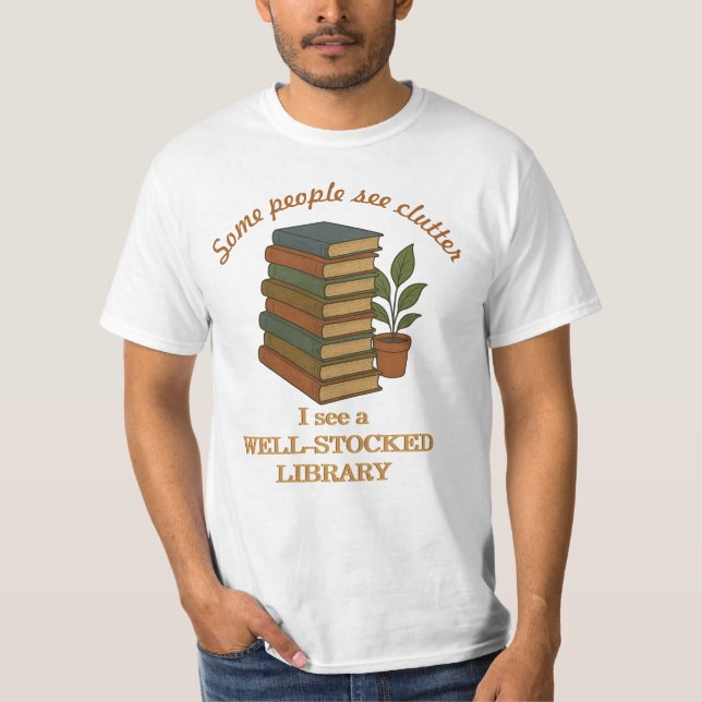 Rolig t-shirt för bokälskare (Framsida)