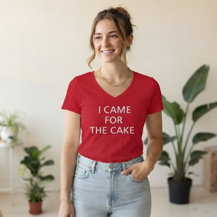 Rolig T-shirt för bröllopsgäst – Jag kom för kakan