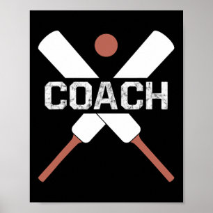 Rolig T-Shirt för Crickettränare Bästa Tränarprese Poster