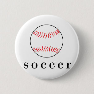 Rolig T-Shirt för Fotboll Baseball Skämt Sport Knapp