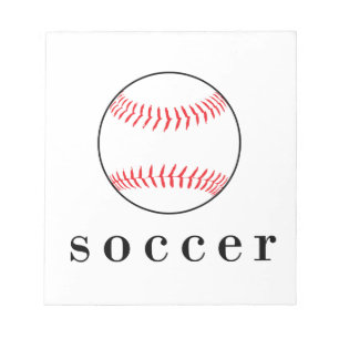 Rolig T-shirt för fotboll och baseboll Anteckningsblock