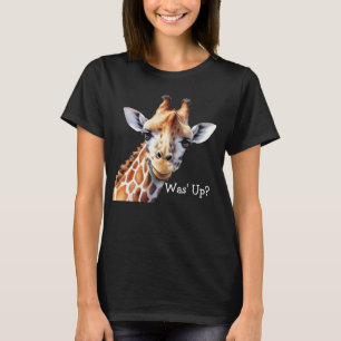 Rolig T-shirt för giraffälskare, Vad är' Up?