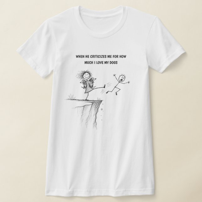 Rolig T-Shirt för Hundälskare (Laydown)