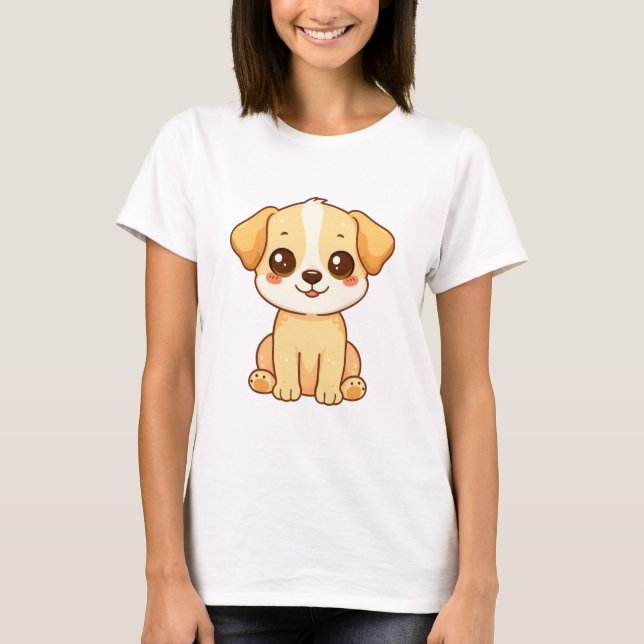 Rolig T-shirt för hundälskare Söt valp  (Framsida)