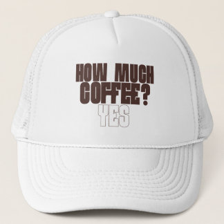 Rolig T-shirt för kaffebönor – “Hur mycket kaffe? Keps