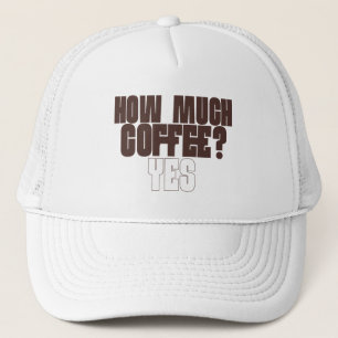 Rolig T-shirt för kaffebryggare – “Hur mycket kaff Keps
