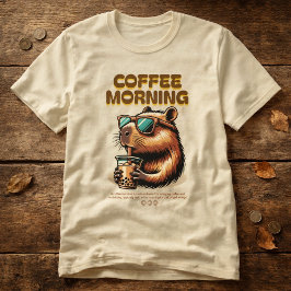 Rolig T-shirt för kaffedrickare på morgonen