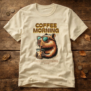 Rolig T-shirt för kaffedrickare på morgonen