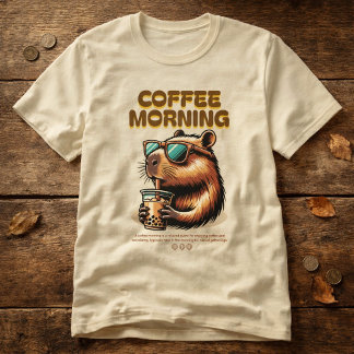 Rolig T-shirt för kaffedrickare på morgonen