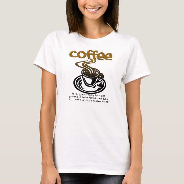 Rolig T-shirt för kaffefanatiker (Framsida)