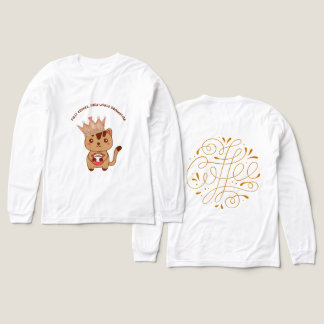 Rolig T-shirt för kattälskare och kaffefanatiker