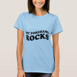 Rolig t-shirt för kvinnlig tennis: Min forehand är