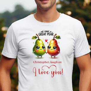 Rolig T-Shirt för Män med Mat och Personligt Namn 