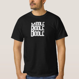 Rolig T-Shirt för Män med Medelgåtans Text