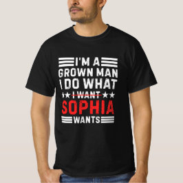 Rolig T-Shirt för män som gör som Sofia vill