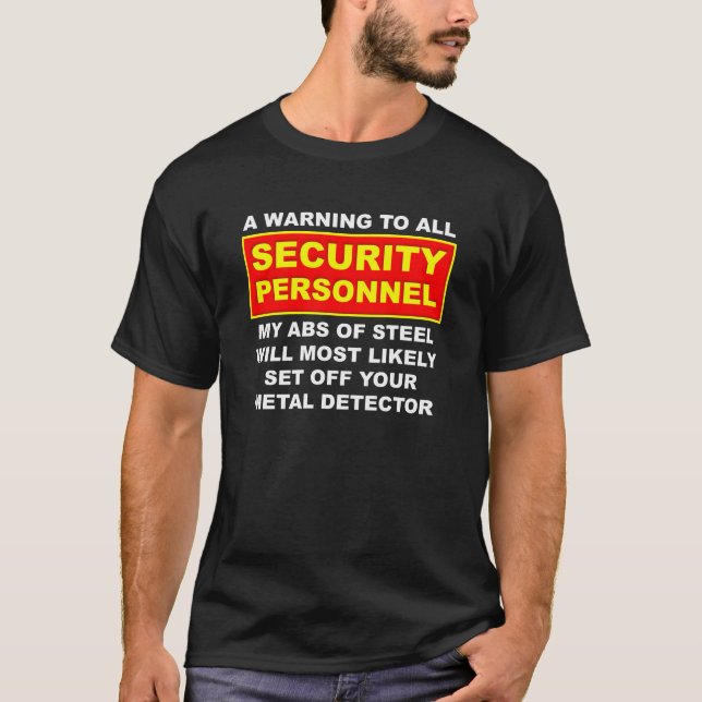 Rolig T-shirt för metalldetektor svart (Framsida)