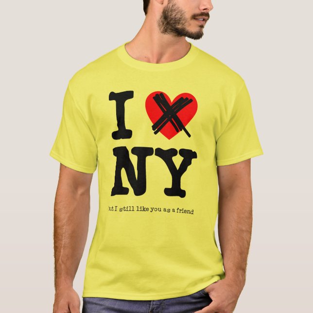 Rolig T-shirt för New York-vän Humor (Framsida)